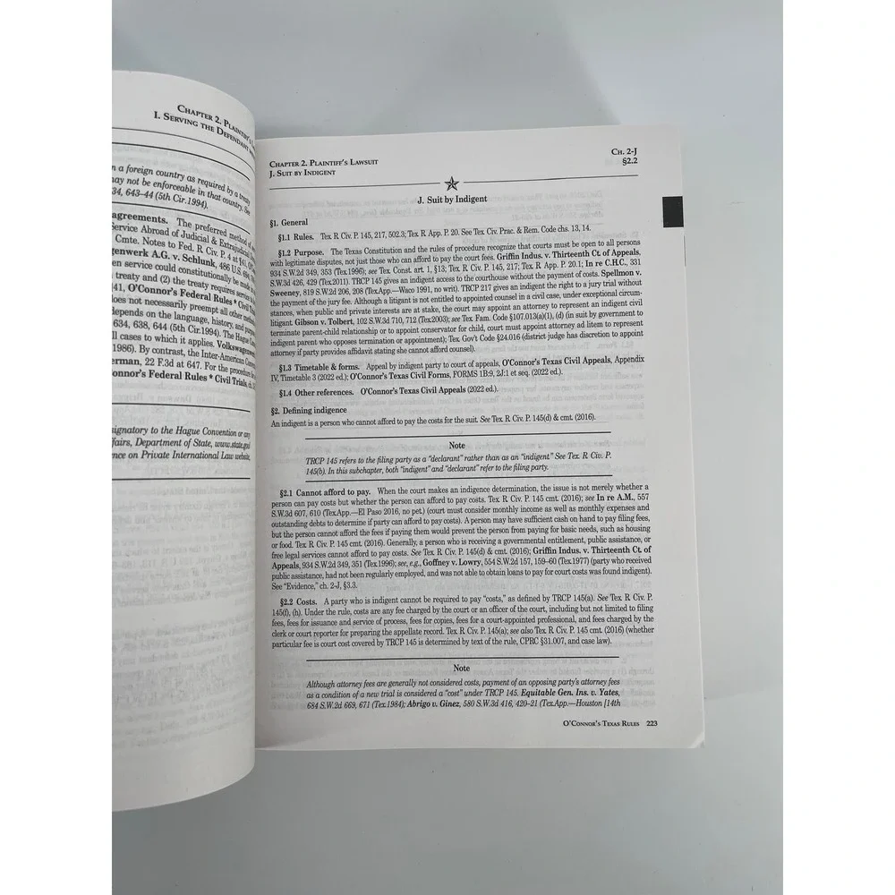 OConnor Texas Rules Civil‎ Trials 2023 Paperback Legal Guide USA